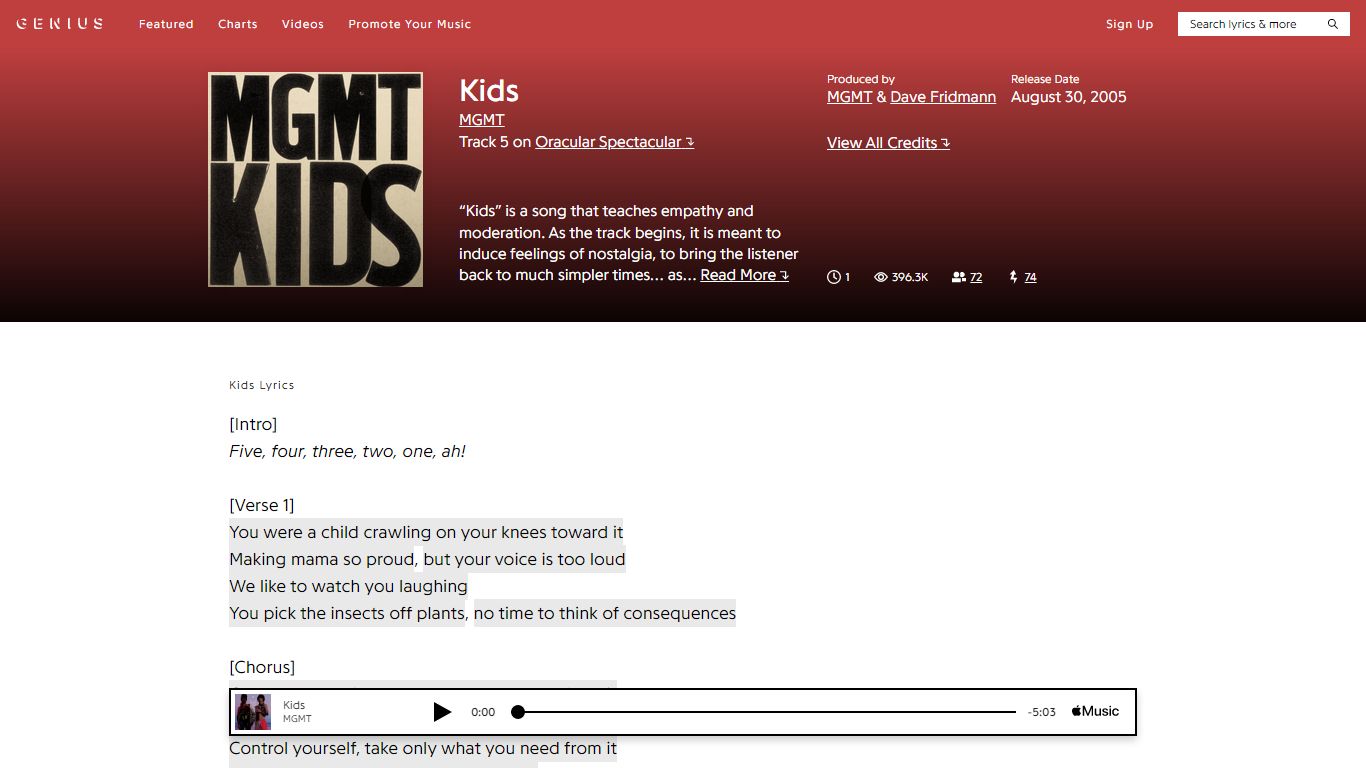 MGMT – Kids Lyrics | Genius Lyrics